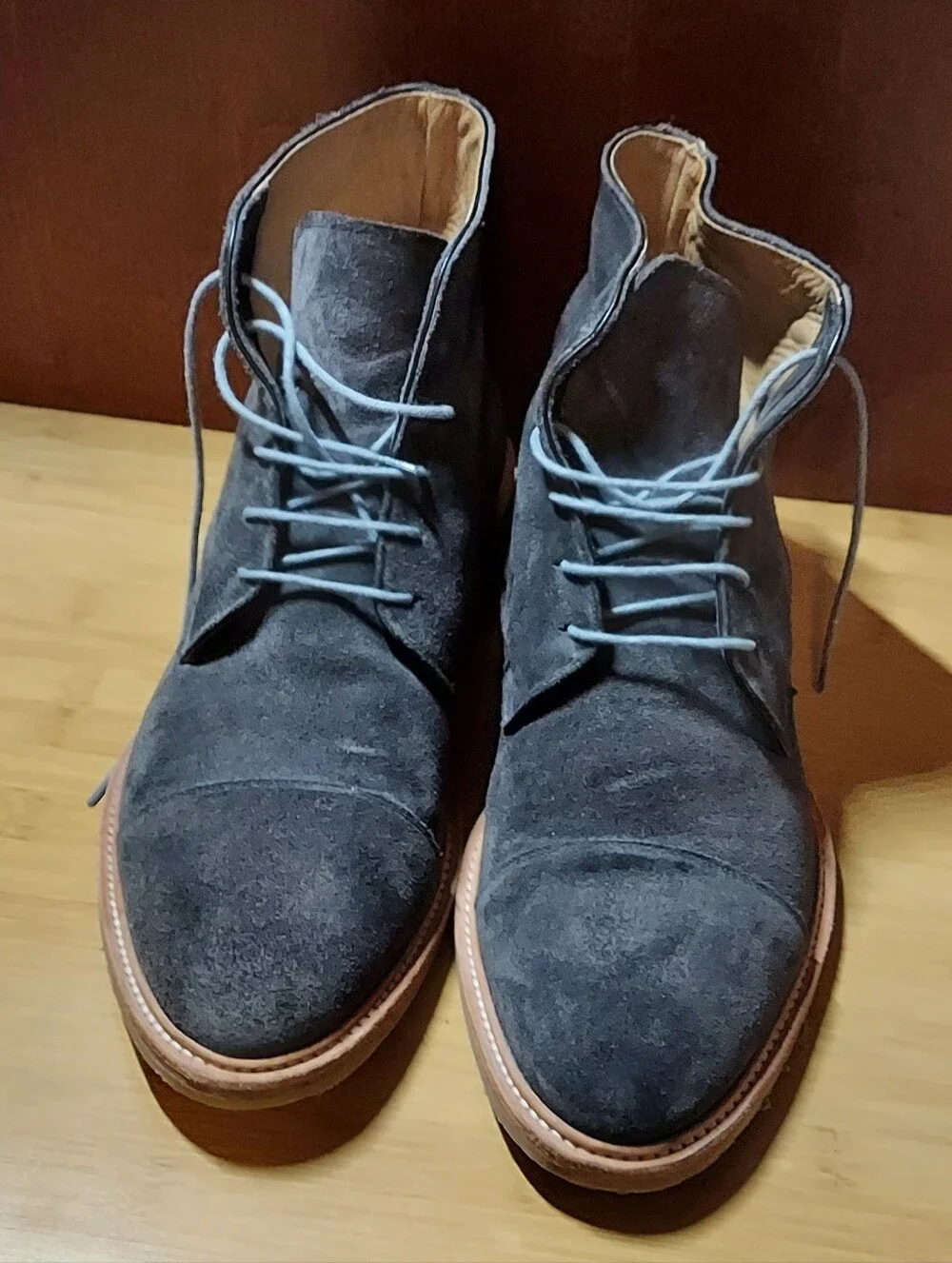 GORDON RUSH 01074 MEN'S GREEN SUEDE CHUKKA ANKLE BOOTS SIZE 10.5 MADE IN ITALY